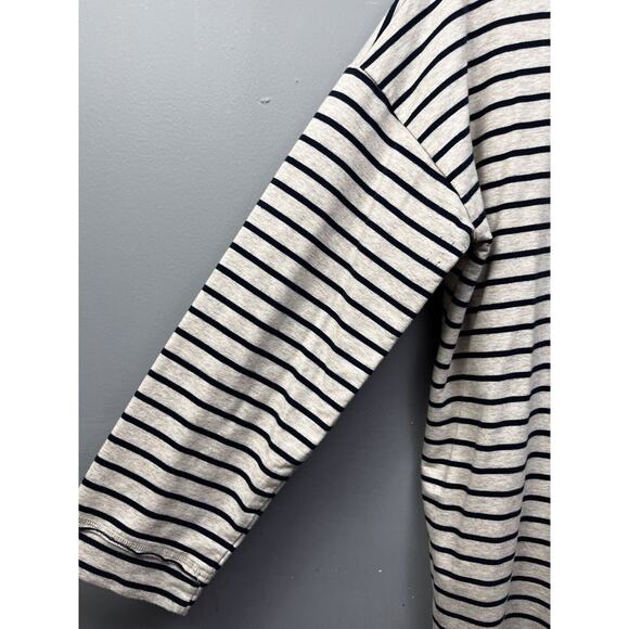 Weekend Suzanne Betro Womens Plus Size 2X Beige Stripe Knit Top Long‎ Sleeve - Picture 6 of 7